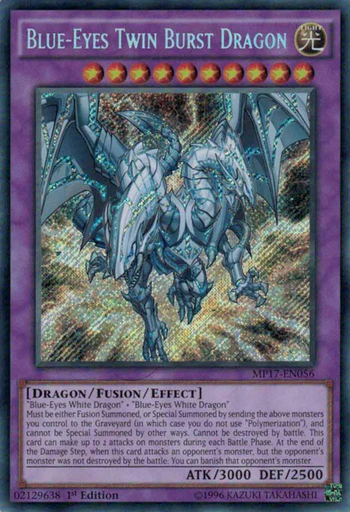 Blue-Eyes Twin Burst Dragon [MP17-EN056] Secret Rare | Total Play