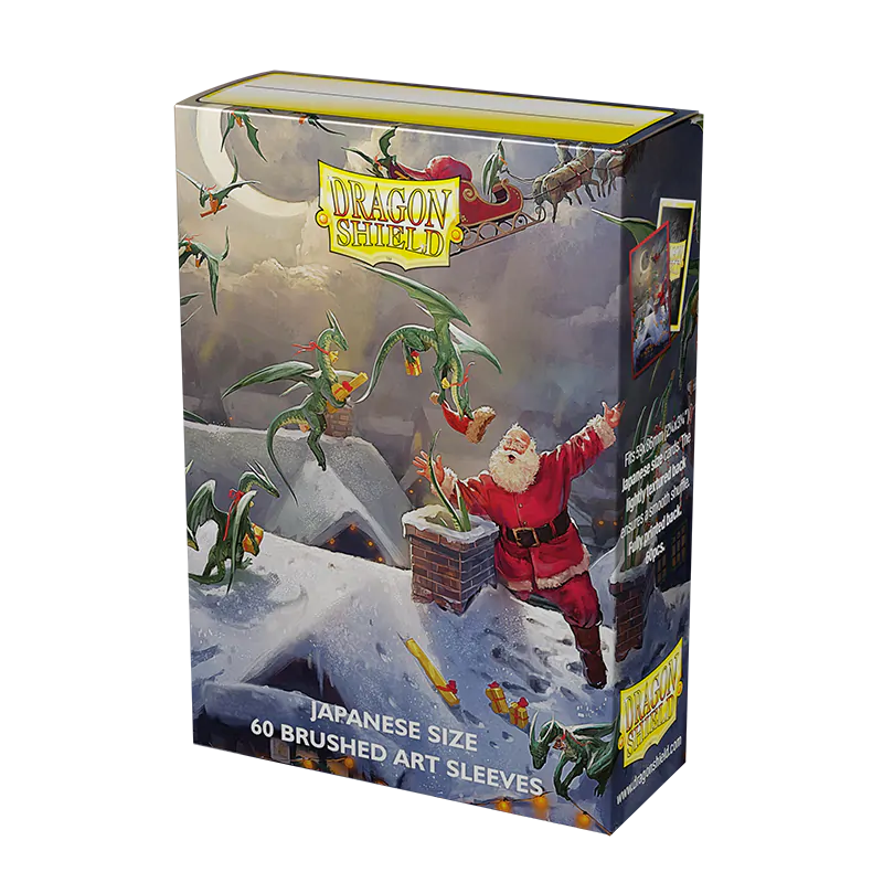 Dragon Shield: Japanese Size 60ct Brushed Art Sleeves - Christmas (2023) | Total Play