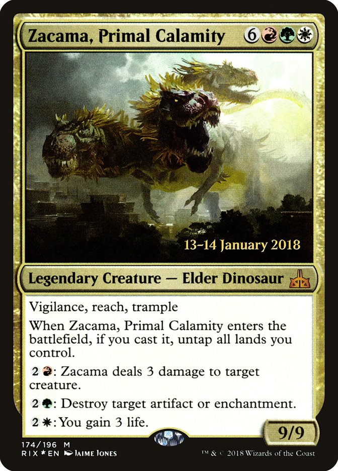 Zacama, Primal Calamity [Rivals of Ixalan Prerelease Promos] | Total Play