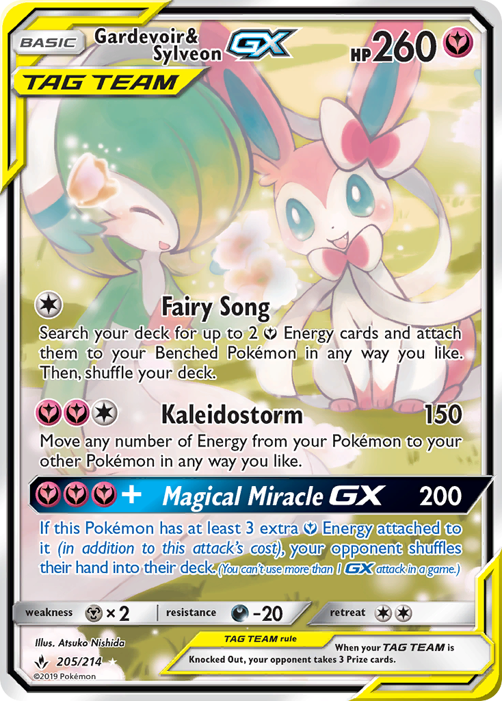 Gardevoir & Sylveon GX (205/214) [Sun & Moon: Unbroken Bonds] | Total Play