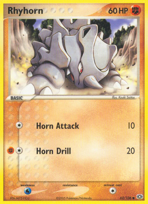Rhyhorn (62/106) [EX: Emerald] | Total Play