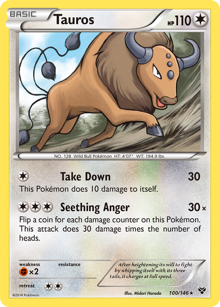 Tauros (100/146) [XY: Base Set] | Total Play