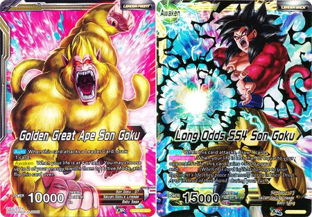 Golden Great Ape Son Goku // Long Odds SS4 Son Goku (Starter Deck - The Crimson Saiyan) (SD5-01) [Colossal Warfare] | Total Play