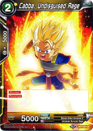 Cabba, Undisguised Rage (BT7-081) [Assault of the Saiyans] | Total Play