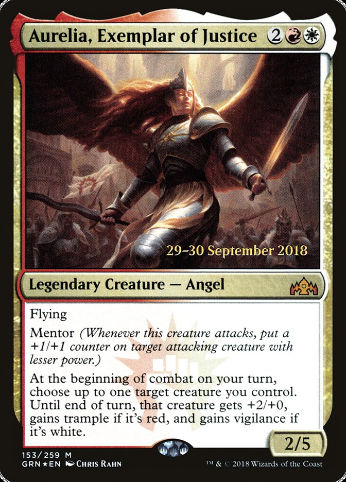 Aurelia, Exemplar of Justice [Guilds of Ravnica Prerelease Promos] | Total Play