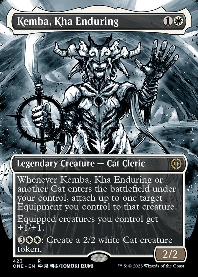 Kemba, Kha Enduring (Borderless Manga Step-and-Compleat Foil) [Phyrexia: All Will Be One] | Total Play