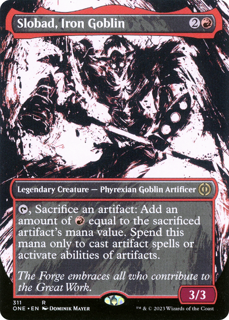 Slobad, Iron Goblin (Borderless Ichor) [Phyrexia: All Will Be One] | Total Play