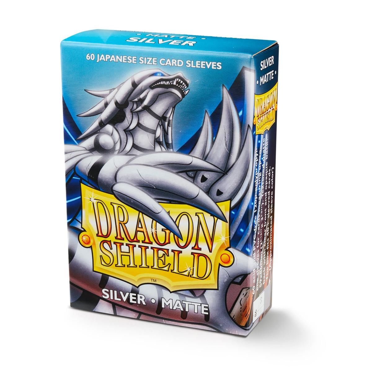 Dragon Shield: Japanese Size 60ct Sleeves - Silver (Matte) | Total Play