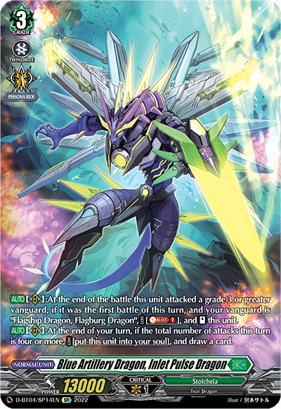 Blue Artillery Dragon, Inlet Pulse Dragon (D-BT04/SP14EN) [Awakening of Chakrabarthi] | Total Play