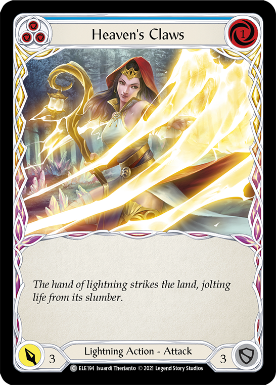 Heaven's Claws (Blue) [ELE194] (Tales of Aria)  1st Edition Rainbow Foil | Total Play