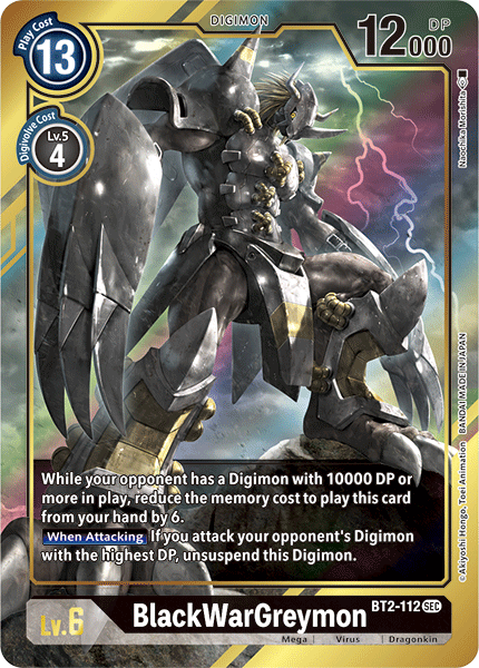 BlackWarGreymon [BT2-112] (Alternate Art) [Release Special Booster Ver.1.5] | Total Play