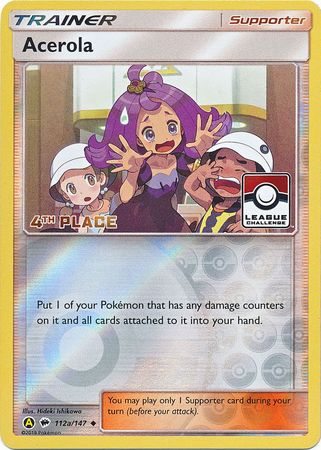 Acerola (112a/147) (League Promo 4th Place) [Sun & Moon: Burning Shadows] | Total Play