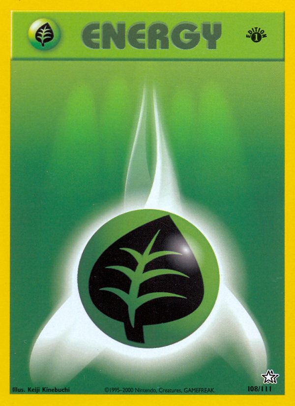 Grass Energy (108/111) [Neo Genesis 1st Edition] | Total Play