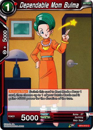 Dependable Mom Bulma (BT4-013) [Colossal Warfare] | Total Play