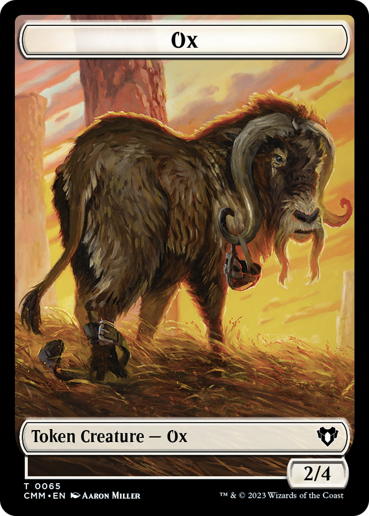 Phyrexian Golem // Ox Double-Sided Token [Commander Masters Tokens] | Total Play