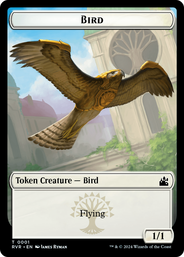 Bird // Angel (0002) Double-Sided Token [Ravnica Remastered Tokens] | Total Play