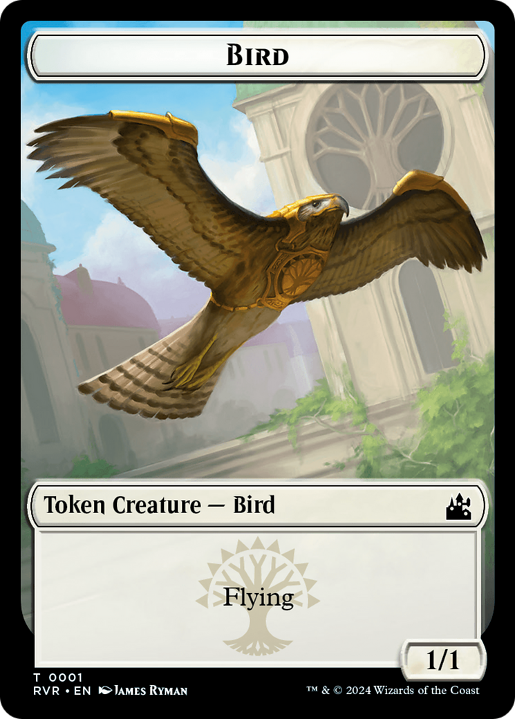 Bird // Spirit (0004) Double-Sided Token [Ravnica Remastered Tokens] | Total Play