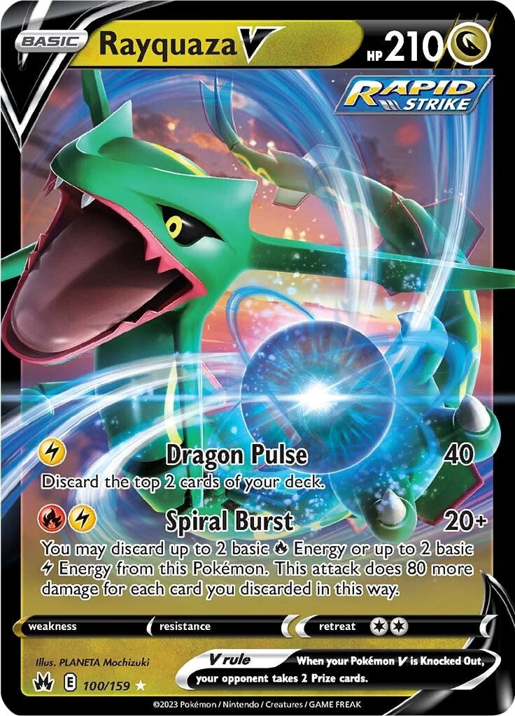 Rayquaza V (100/159) [Sword & Shield: Crown Zenith] | Total Play