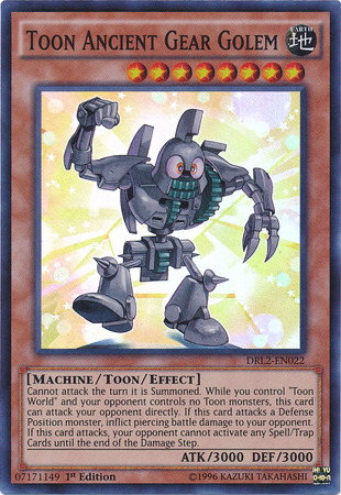 Toon Ancient Gear Golem [DRL2-EN022] Super Rare | Total Play