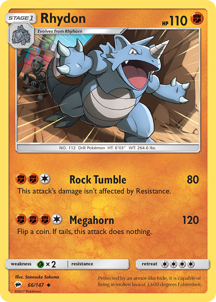 Rhydon (66/147) [Sun & Moon: Burning Shadows] | Total Play