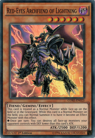 Red-Eyes Archfiend of Lightning [CORE-EN023] Super Rare | Total Play