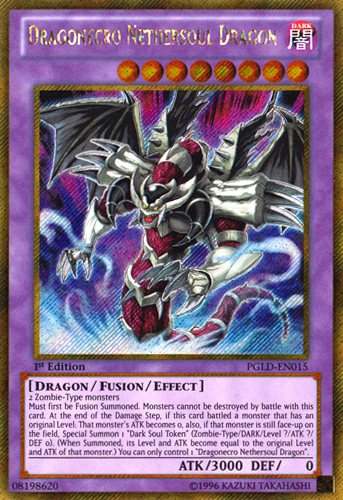 Dragonecro Nethersoul Dragon [PGLD-EN015] Gold Secret Rare | Total Play