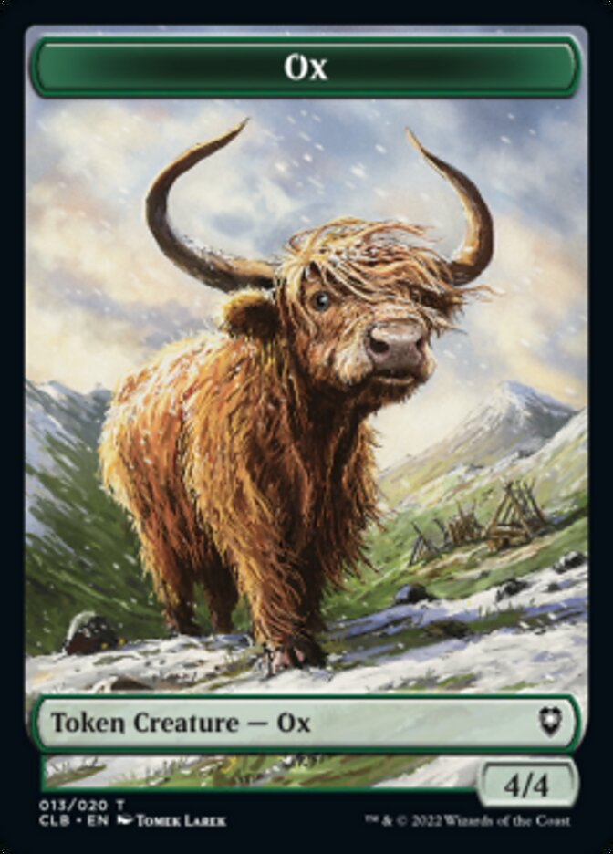 Ox Token [Commander Legends: Battle for Baldur's Gate Tokens] | Total Play