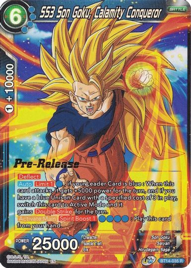 SS3 Son Goku, Calamity Conqueror (BT14-035) [Cross Spirits Prerelease Promos] | Total Play