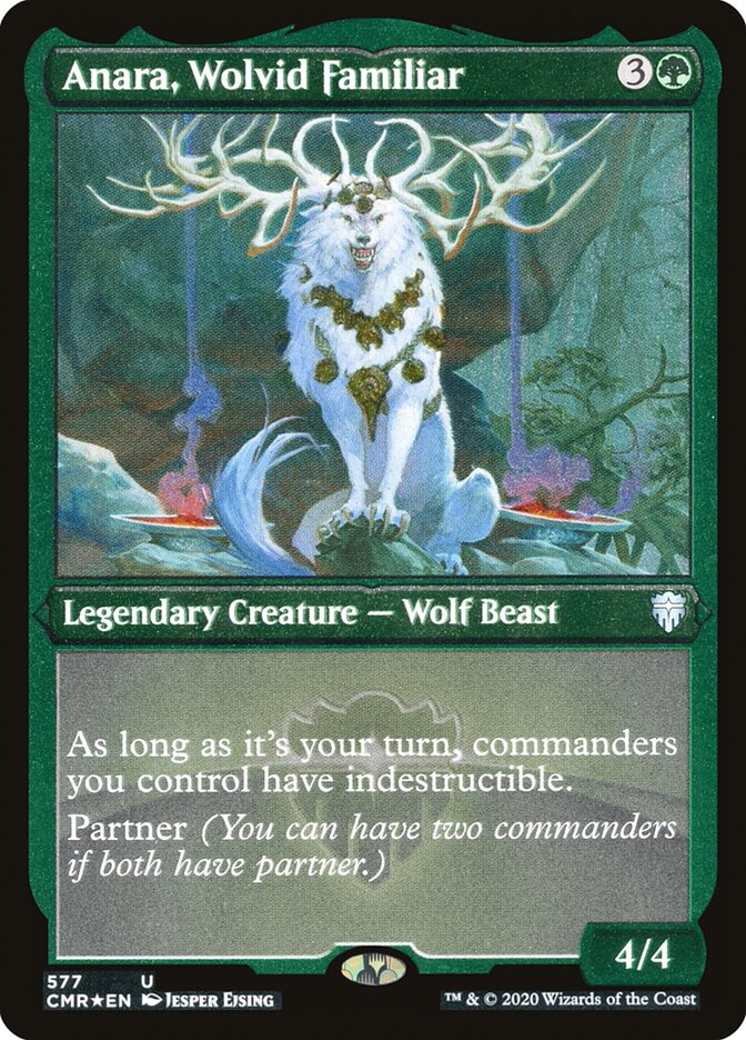 Anara, Wolvid Familiar (Etched) [Commander Legends] | Total Play