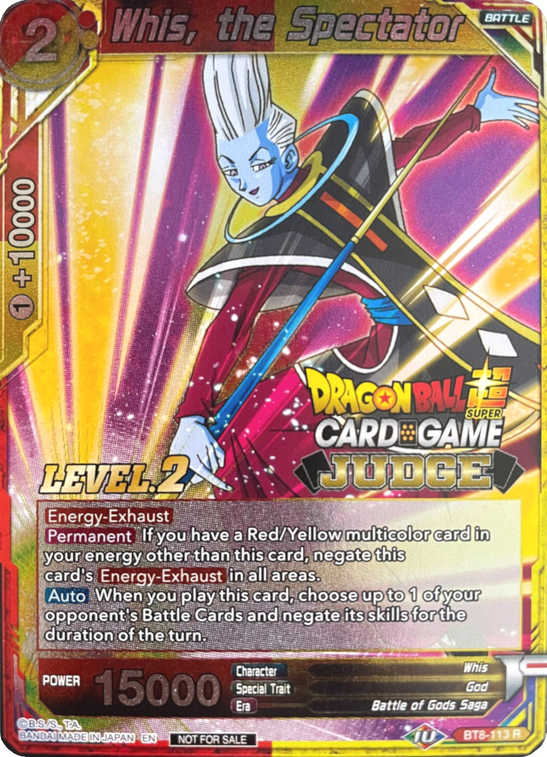 Whis, the Spectator (Level 2) (BT8-113) [Judge Promotion Cards] | Total Play