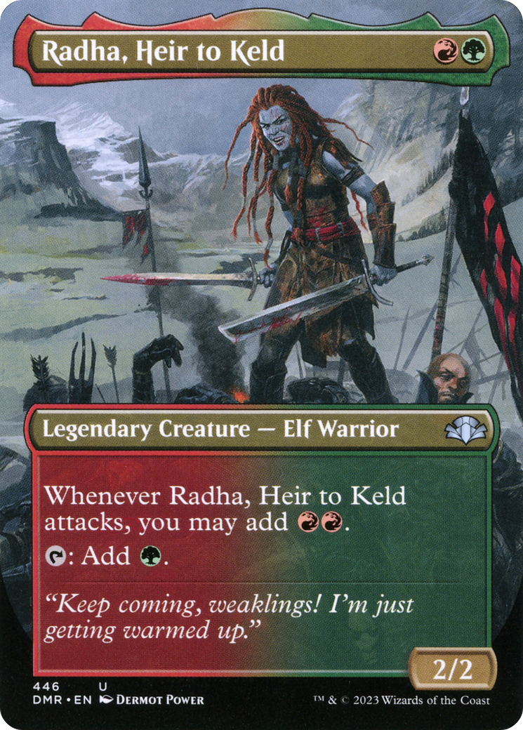 Radha, Heir to Keld (Borderless Alternate Art) [Dominaria Remastered] | Total Play