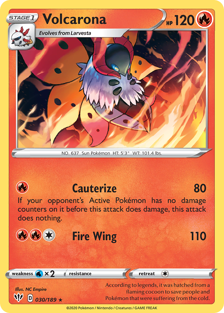 Volcarona (030/189) [Sword & Shield: Darkness Ablaze] | Total Play