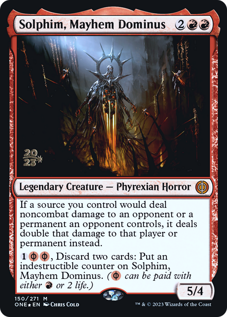 Solphim, Mayhem Dominus [Phyrexia: All Will Be One Prerelease Promos] | Total Play