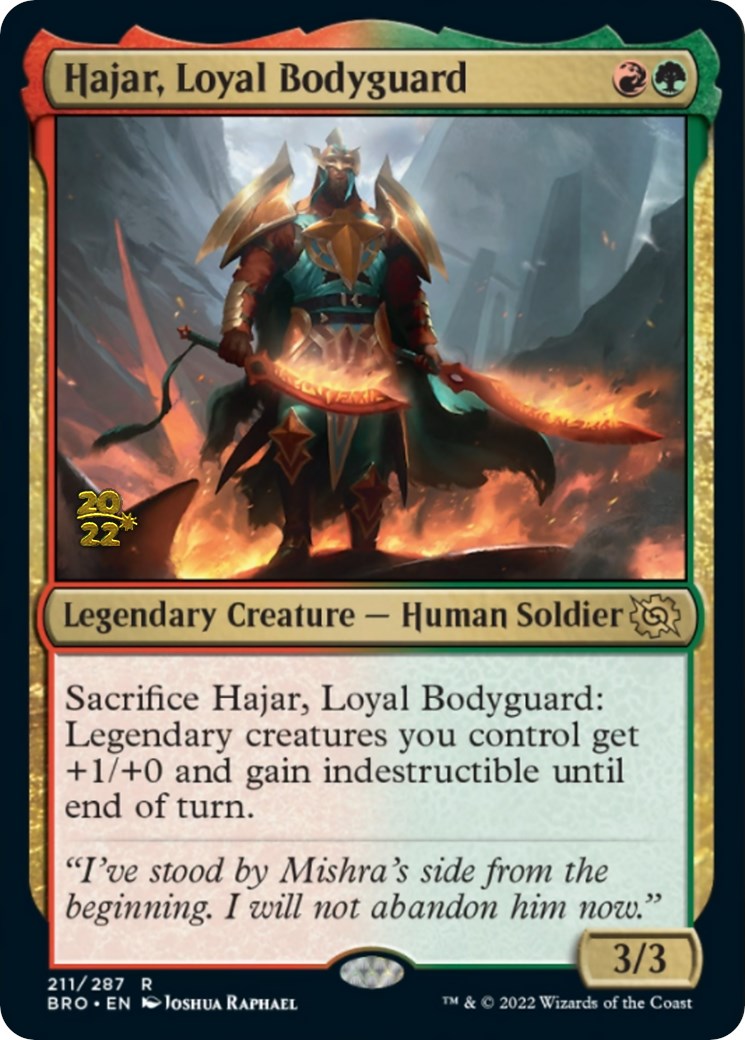 Hajar, Loyal Bodyguard [The Brothers' War Prerelease Promos] | Total Play