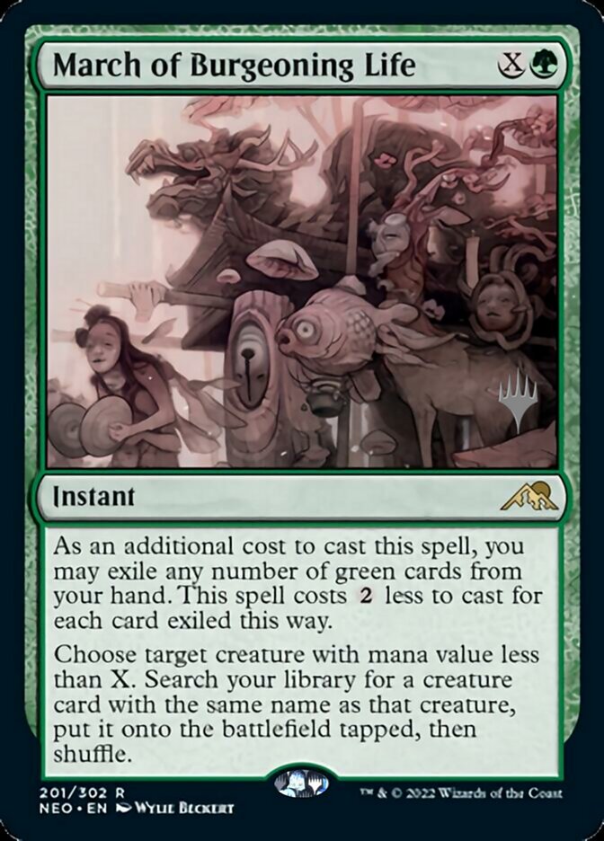 March of Burgeoning Life (Promo Pack) [Kamigawa: Neon Dynasty Promos] | Total Play