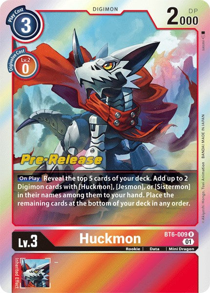 Huckmon [BT6-009] [Double Diamond Pre-Release Cards] | Total Play