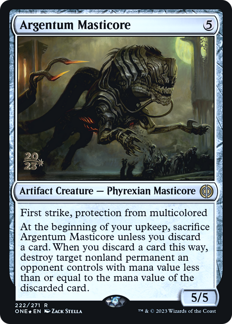 Argentum Masticore [Phyrexia: All Will Be One Prerelease Promos] | Total Play