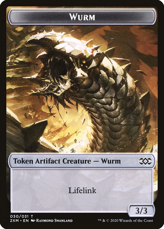 Clue // Wurm (030) Double-Sided Token [Double Masters Tokens] | Total Play