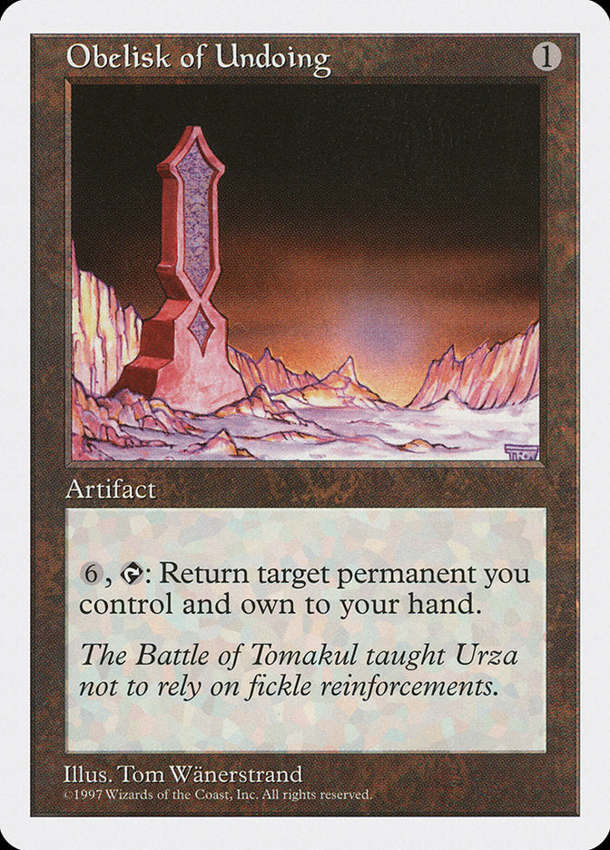 Obelisk of Undoing [Fifth Edition] | Total Play