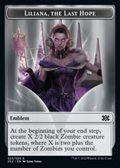 Liliana, the Last Hope Emblem // Spirit (002) Double-Sided Token [Double Masters 2022 Tokens] | Total Play