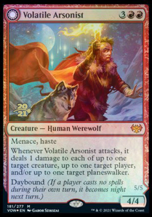 Volatile Arsonist // Dire-Strain Anarchist [Innistrad: Crimson Vow Prerelease Promos] | Total Play