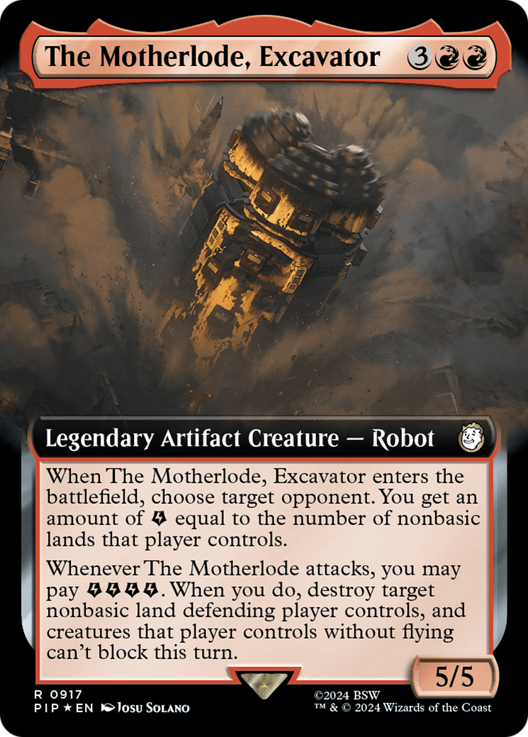 The Motherlode, Excavator (Extended Art) (Surge Foil) [Fallout] | Total Play