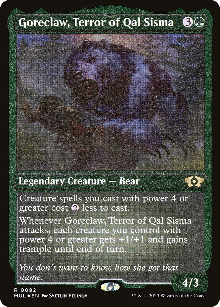 Goreclaw, Terror of Qal Sisma (Foil Etched) [Multiverse Legends] | Total Play