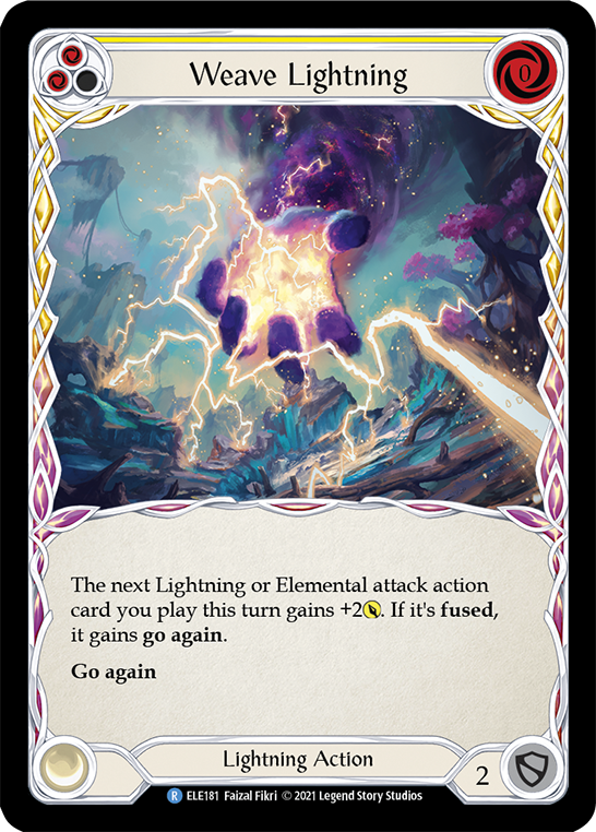 Weave Lightning (Yellow) [ELE181] (Tales of Aria)  1st Edition Normal | Total Play