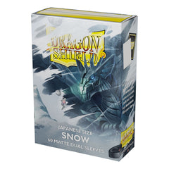 Dragon Shield: Japanese Size 60ct Sleeves - Snow (Dual Matte) | Total Play