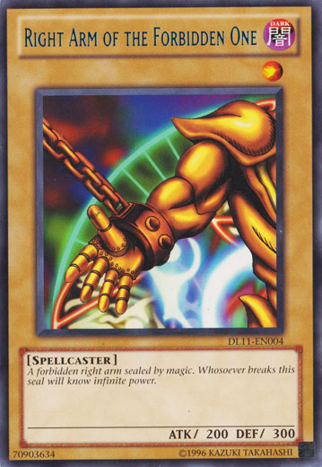 Right Arm of the Forbidden One (Blue) [DL11-EN004] Rare | Total Play