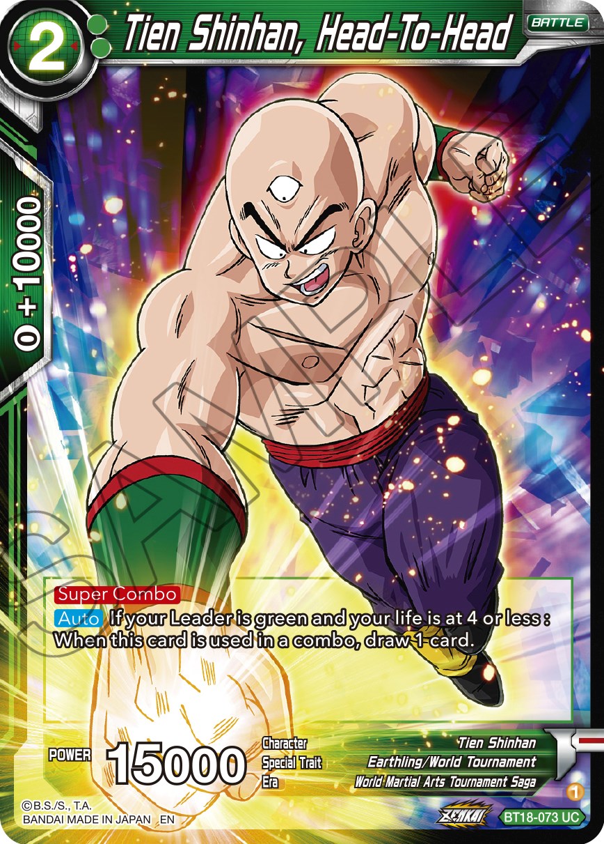 Tien Shinhan, Head-To-Head (BT18-073) [Dawn of the Z-Legends] | Total Play