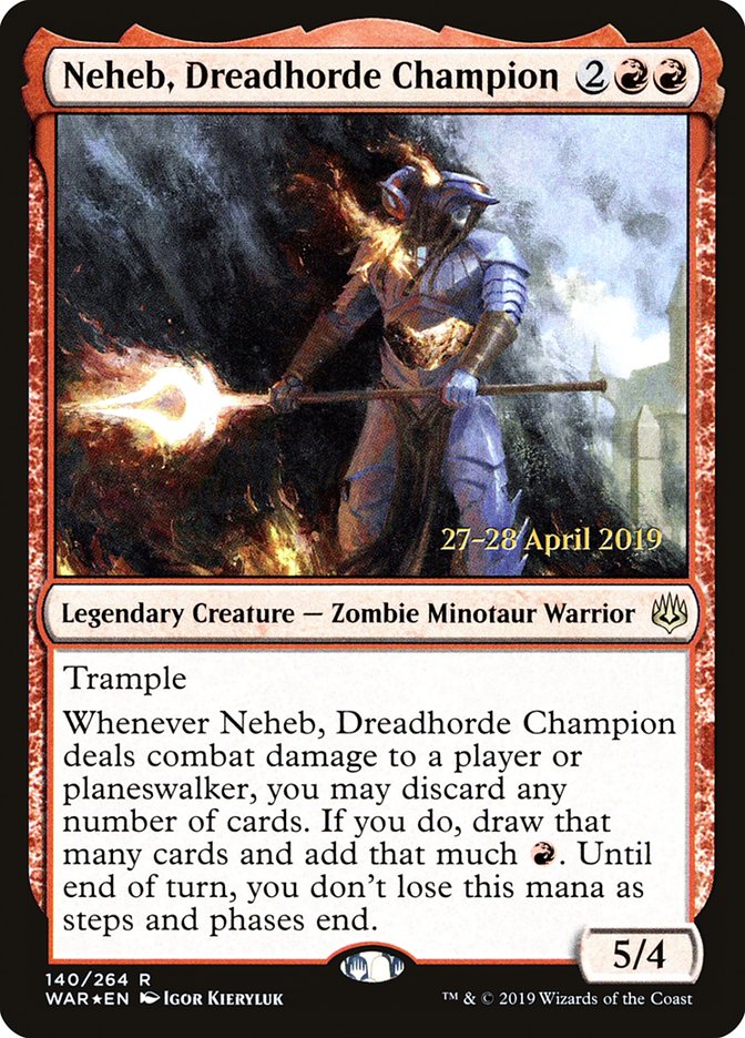 Neheb, Dreadhorde Champion [War of the Spark Prerelease Promos] | Total Play