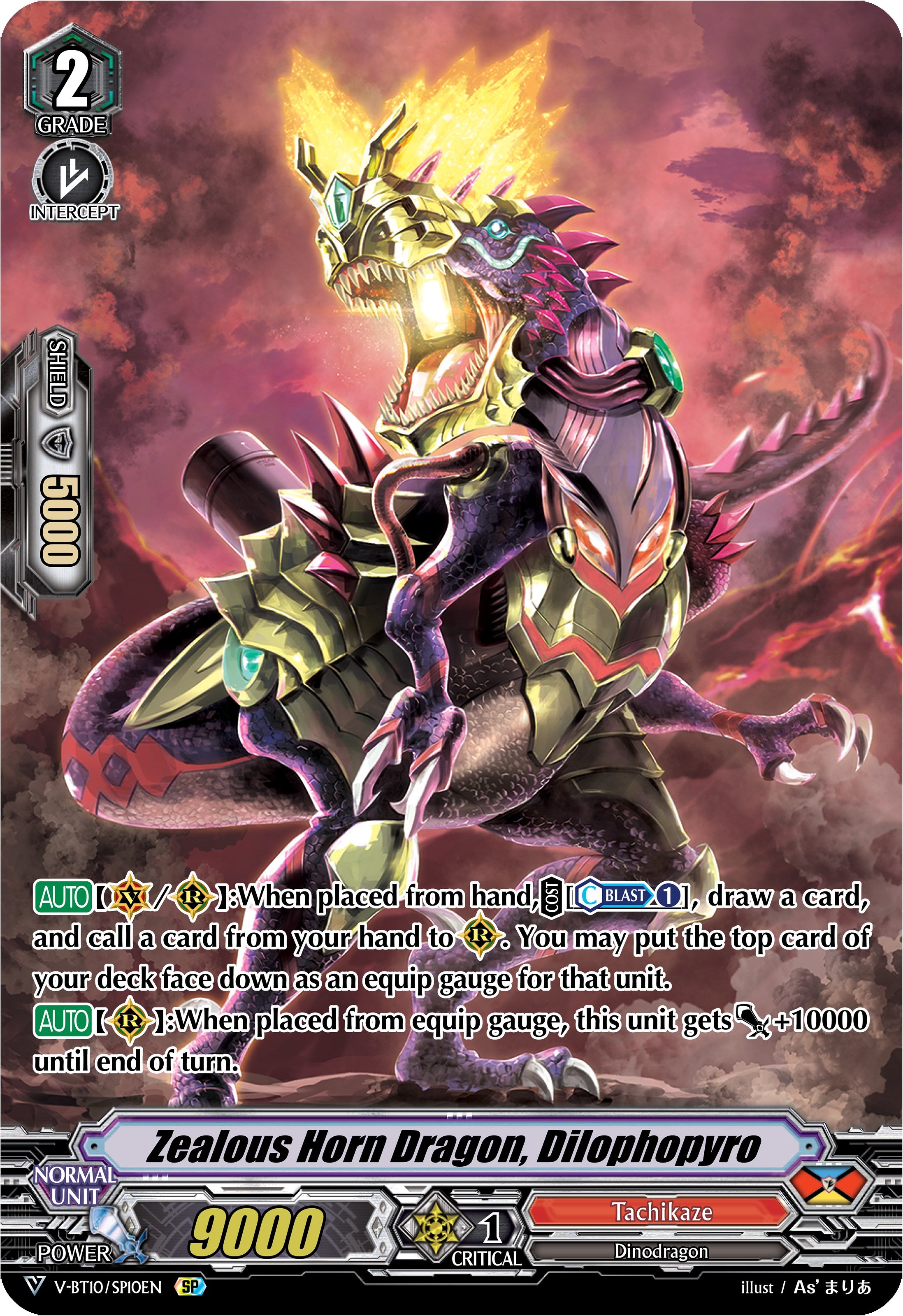 Zealous Horn Dragon, Dilophopyro (V-BT10/SP10EN) [Phantom Dragon Aeon] | Total Play