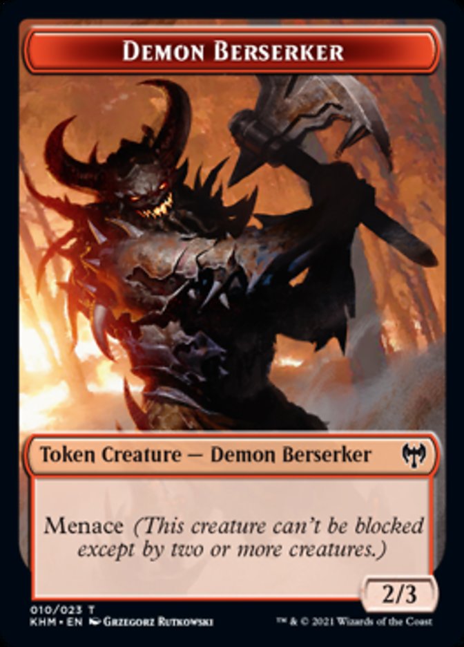 Demon Berserker Token [Kaldheim Tokens] | Total Play